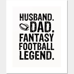 Husband Dad Fantasy Football Legend Posters and Art